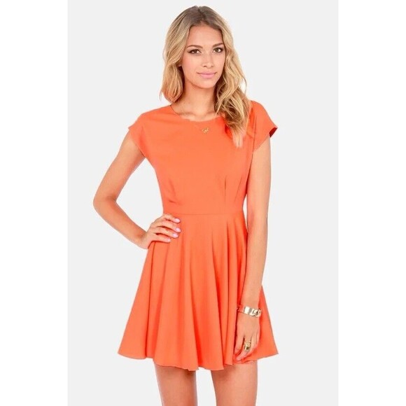 Revolve Blaque Label True Love Dress Skater Champagne Dusty Pink Sz M - Picture 3 of 13